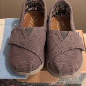 TOMS Kids Charcoal Moccasins
